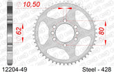 Corona AFAM 12204-49 in acciaio passo 428 YAMAHA DT 125 LC 1981  -1988